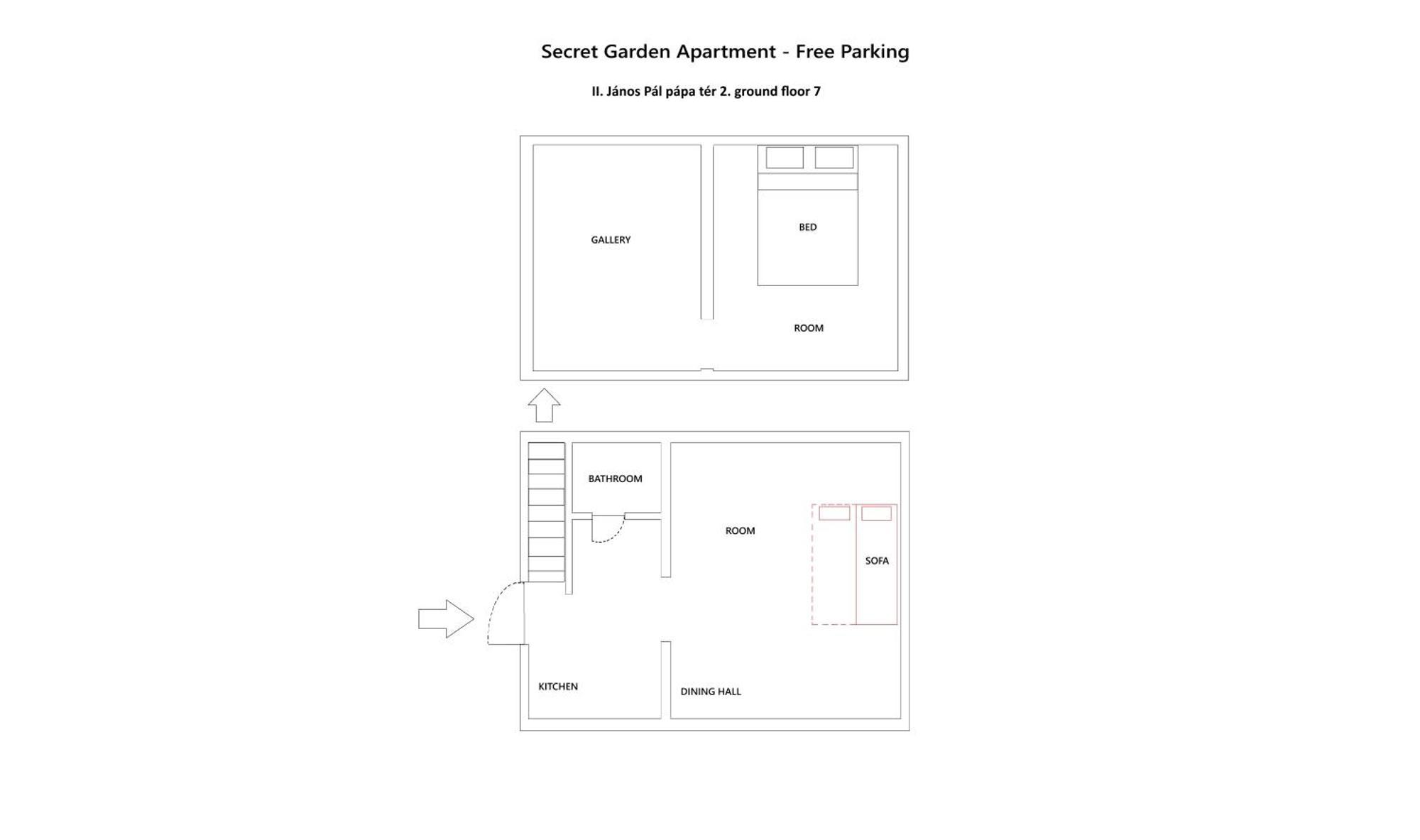 Apartment Secret Garden - Free Parking